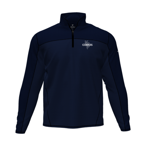 [CUS-DFW-QTRZ-PER-LSL-NVY-AS-LOGO3] Quarter Zip Pullover (Adult S, Navy, Logo 3)