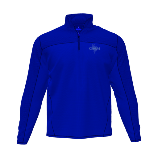 [CUS-DFW-QTRZ-PER-LSL-RYL-AS-LOGO2] Quarter Zip Pullover (Adult S, Royal, Logo 2)