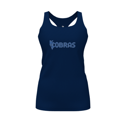 [FT0TRBNV-FYS-LOGO1] Decker Racerback Tank Top (Female Youth S, Navy, Logo 1)