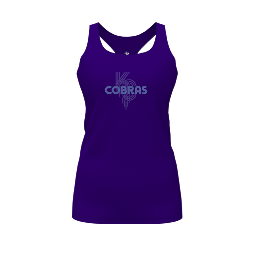 [FT0TRBPP-FYS-LOGO2] Decker Racerback Tank Top (Female Youth S, Purple, Logo 2)
