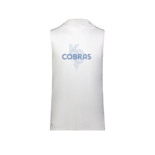 [222590.005.XS-LOGO2] Men's CoolDry Sleeveless Hoodie (Adult XS, White, Logo 2)