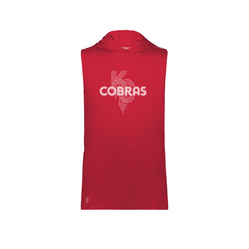 [222590.083.XS-LOGO3] Men's CoolDry Sleeveless Hoodie (Adult XS, Red, Logo 3)