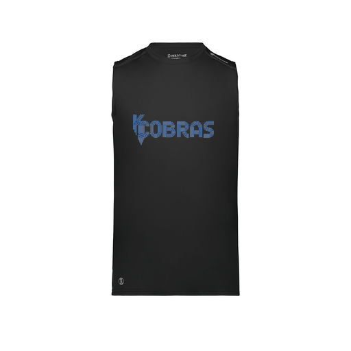 [222593.080.S-LOGO1] Men's CoolDry TankTop (Adult S, Black, Logo 1)