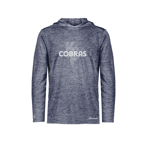 [FOLHCGNV-YS-LOGO3] Decker Youth Charge Hoodie (Youth S, Navy, Logo 3)