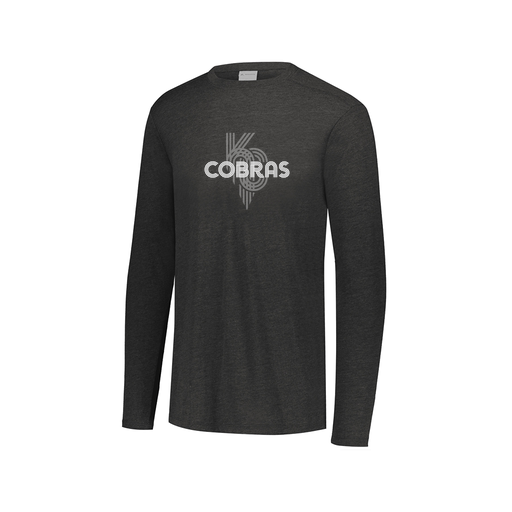 [FTLCUBBK-AXS-LOGO3] Decker Men's Tri-Blend T-Shirt - Long Sleeve (Adult XS, Black, Logo 3)
