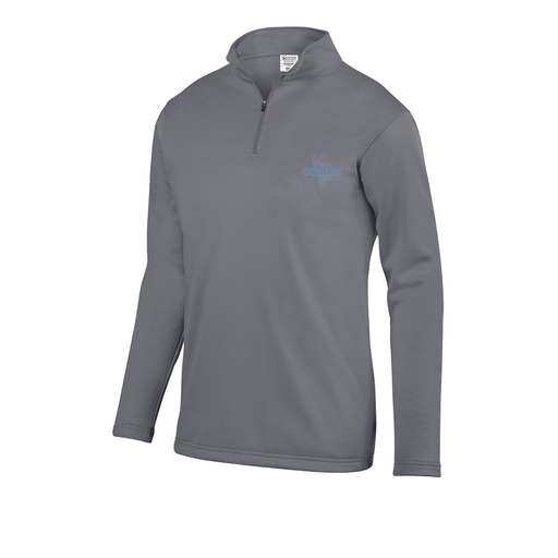 [FOLQFFGY-AS-LOGO2] Decker Men's FlexFleece 1/4 Zip (Adult S, Gray, Logo 2)