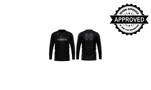 KC Cobras - Black LSL Practice Jersey (Numbered)
