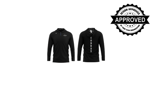 KC Cobras - Black LSL Cage Jacket (Hooded)